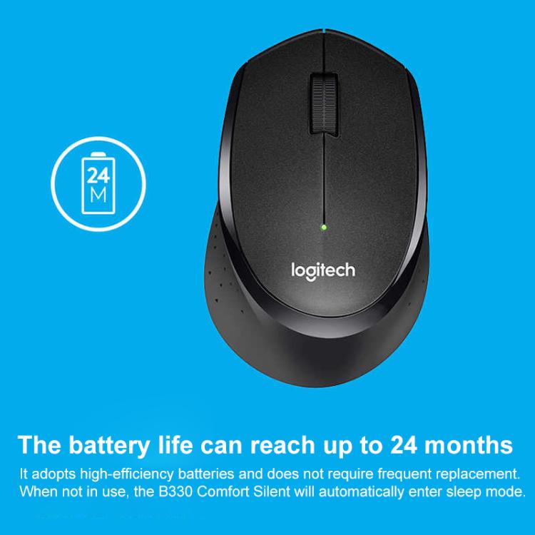 Ratón inalámbrico Bluetooth silencioso Logitech B330 de 1000 DPI