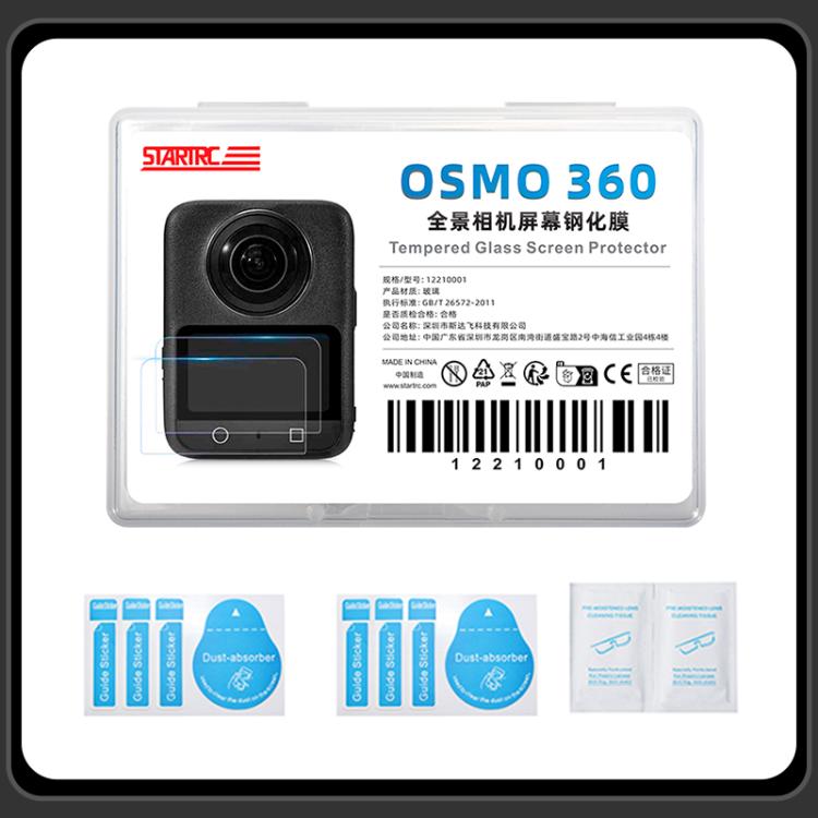 STARTRC - 2 protectores de pantalla de vidrio templado HD, For DJI Osmo 360 2pcs