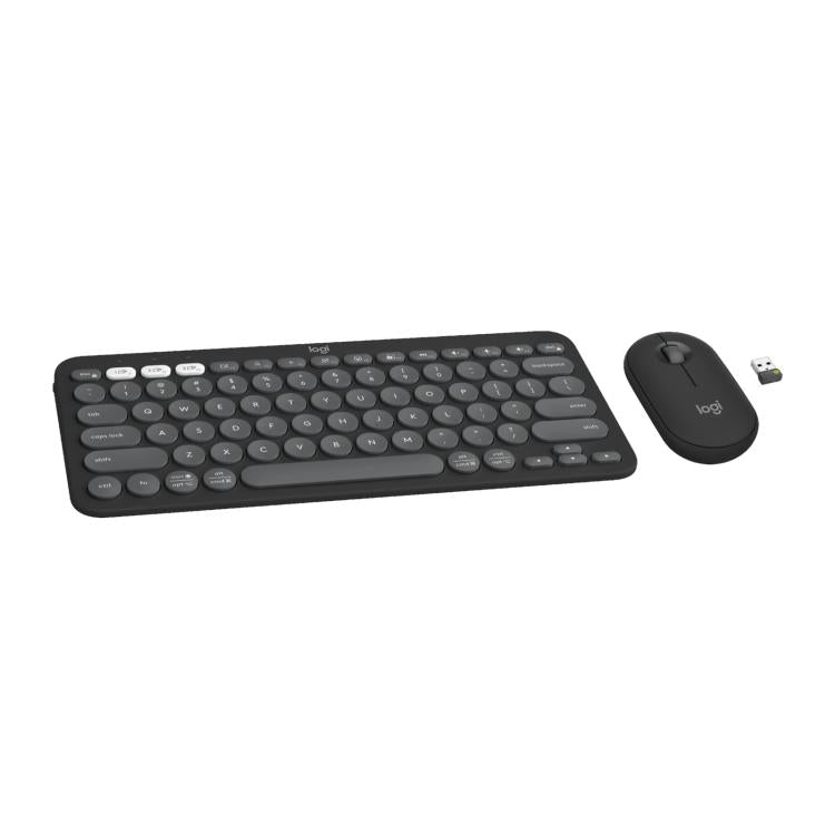 Conjunto de teclado y ratón inalámbricos Bluetooth delgados y ligeros PEBBLE 2 COMBO de 罗技