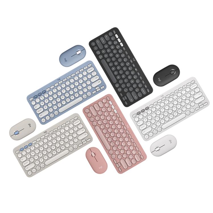 Conjunto de teclado y ratón inalámbricos Bluetooth delgados y ligeros PEBBLE 2 COMBO de 罗技