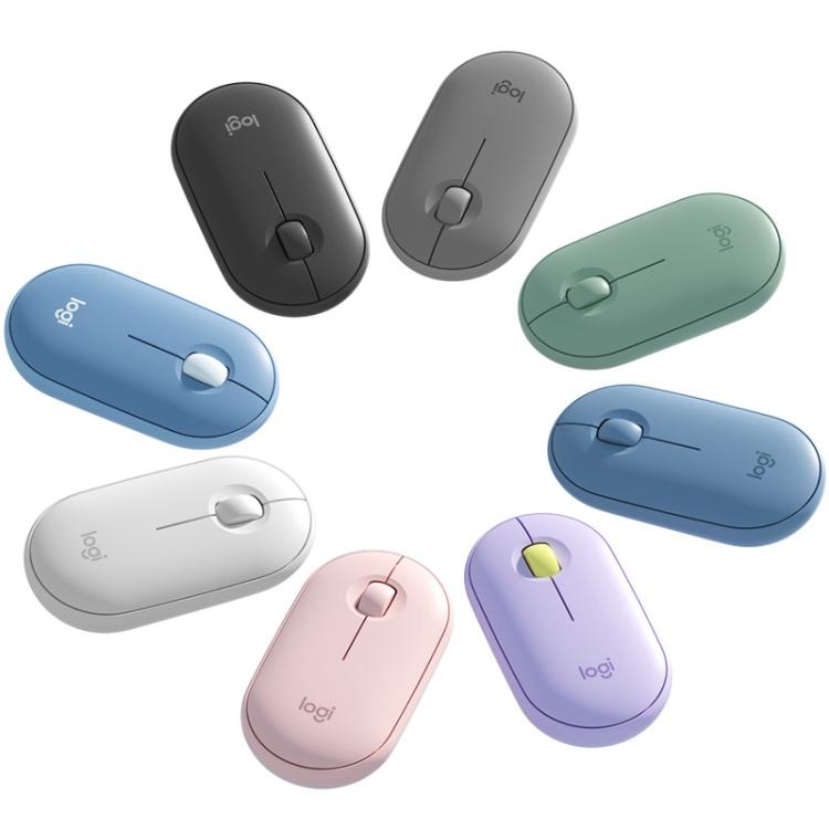 Ratón inalámbrico Bluetooth Logitech PEBBLE M350 de 1000 DPI, ultrafino y de modo dual.