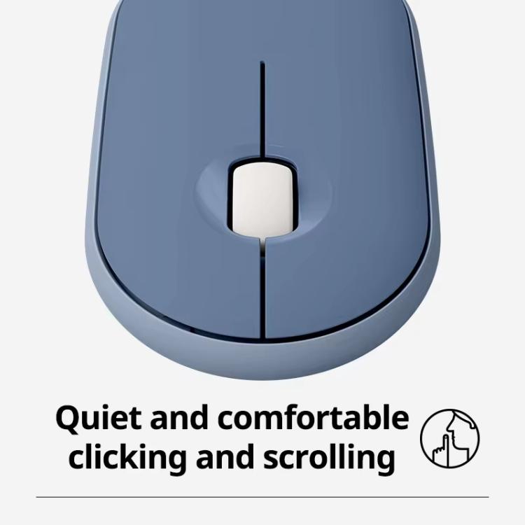 Ratón inalámbrico Bluetooth Logitech PEBBLE M350 de 1000 DPI, ultrafino y de modo dual.