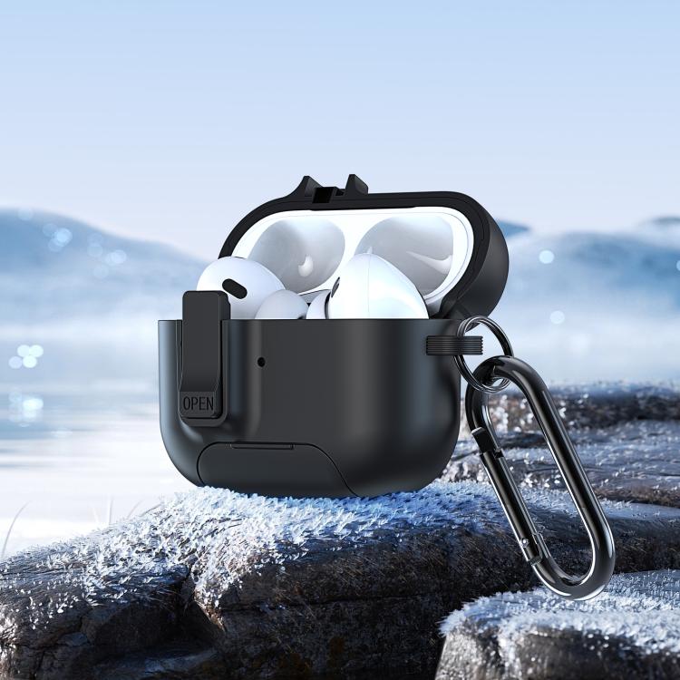 Estuche magnético para auriculares DUX DUCIS serie PECQ con soporte y cierre de seguridad., For AirPods Pro 3, For AirPods 4, For AirPods Pro 2
