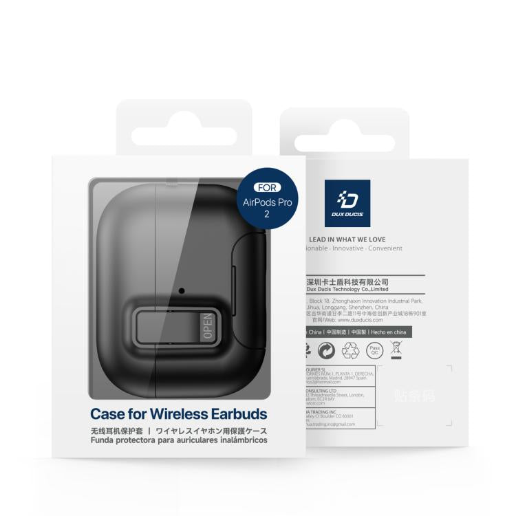 Estuche magnético para auriculares DUX DUCIS serie PECQ con soporte y cierre de seguridad., For AirPods Pro 3, For AirPods 4, For AirPods Pro 2