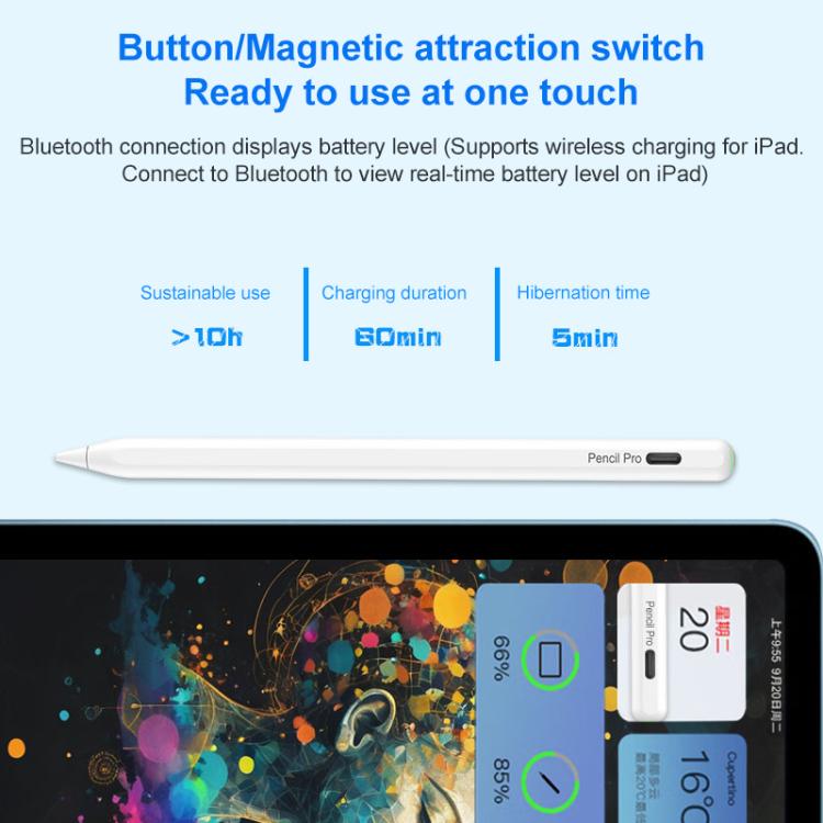 Lápiz óptico capacitivo con carga magnética y sistema anti-contacto accidental RedPepper P25 Pro, For iPad