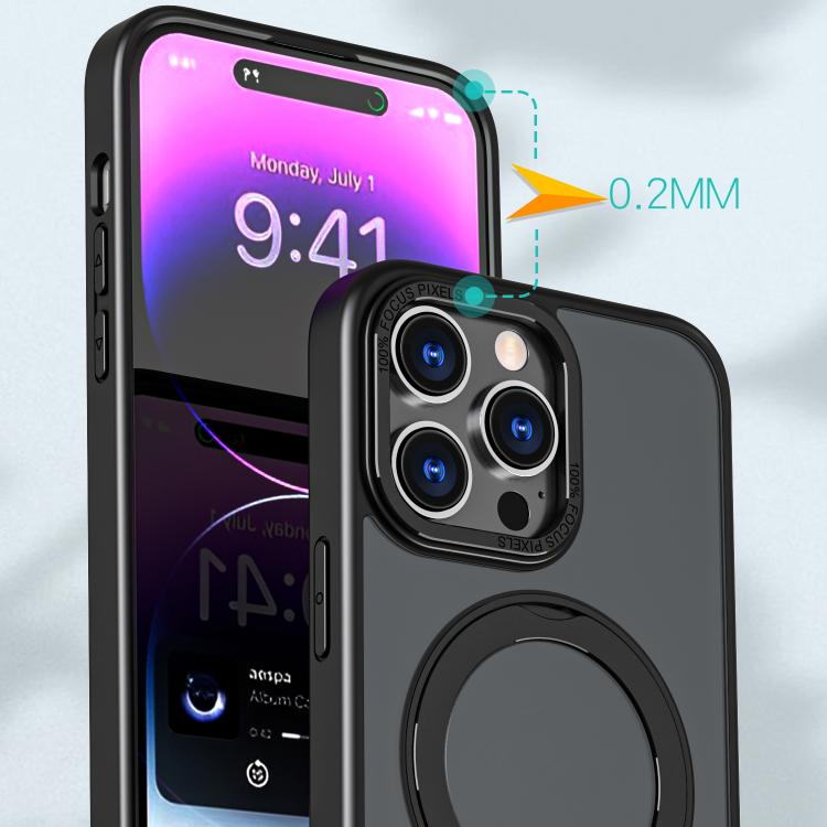 Funda para teléfono con soporte de anillo metálico MagSafe de kalebol, For iPhone 16 Pro Max, For iPhone 15 Pro Max, For iPhone 15 Plus, For iPhone 14 Plus, For iPhone 14, For iPhone 14 Pro Max, For iPhone 13