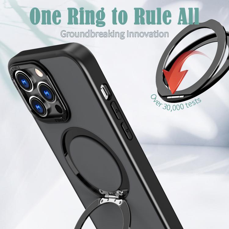 Funda para teléfono con soporte de anillo metálico MagSafe de kalebol, For iPhone 16 Pro Max, For iPhone 15 Pro Max, For iPhone 15 Plus, For iPhone 14 Plus, For iPhone 14, For iPhone 14 Pro Max, For iPhone 13