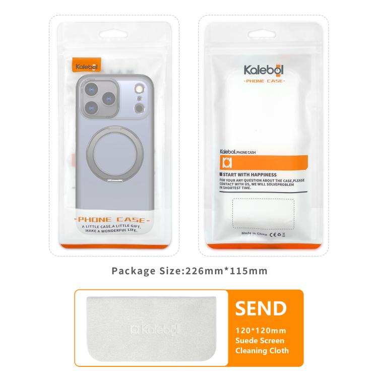Funda para teléfono con soporte de anillo metálico MagSafe de kalebol, For iPhone 16 Pro Max, For iPhone 15 Pro Max, For iPhone 15 Plus, For iPhone 14 Plus, For iPhone 14, For iPhone 14 Pro Max, For iPhone 13