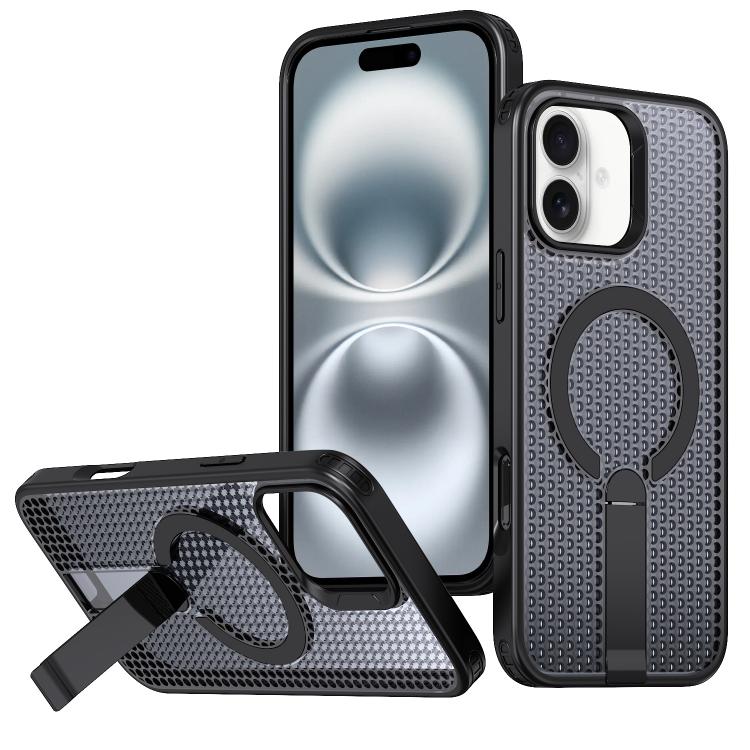Funda para teléfono Kalebol Honeycomb Cooling MagSafe Holder, For iPhone 16, For iPhone 15 Pro Max, For iPhone 15 Pro, For iPhone 15 Plus, For iPhone 15, For iPhone 14 Plus, For iPhone 14, For iPhone 14 Pro