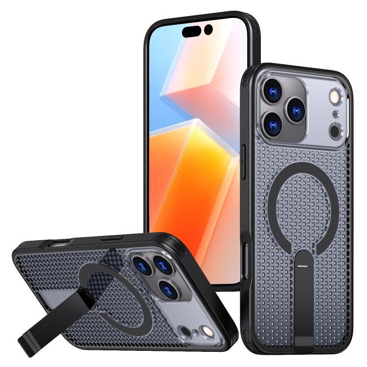 Funda para teléfono Kalebol Honeycomb Cooling MagSafe Holder, For iPhone 17e / 16e, For iPhone 17 Pro Max, For iPhone 17 Pro, For iPhone 17, For iPhone Air, For iPhone 16 Pro Max, For iPhone 16 Pro, For iPhone 16 Plus