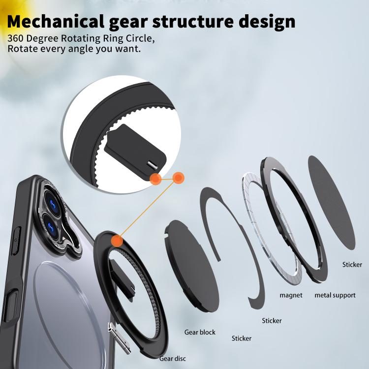 Funda para teléfono Kalebol con soporte magnético MagSafe giratorio de 360 grados, For iPhone 16