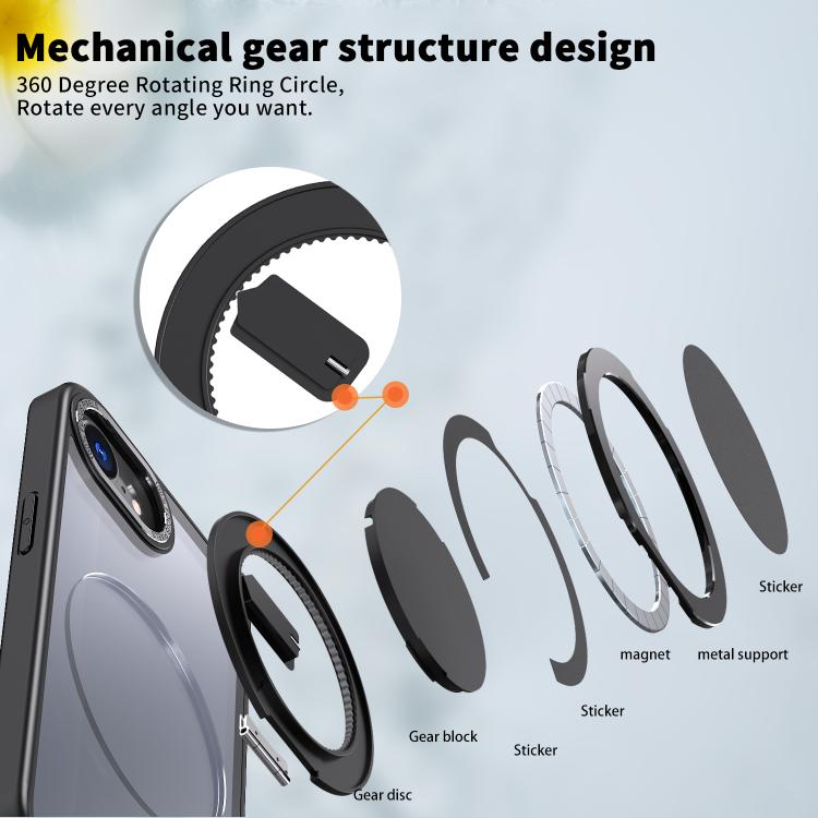 Funda para teléfono Kalebol con soporte magnético MagSafe giratorio de 360 grados, For iPhone 17e / 16e, For iPhone 17 Pro Max, For iPhone 17 Pro, For iPhone 17, For iPhone Air, For iPhone 16 Plus
