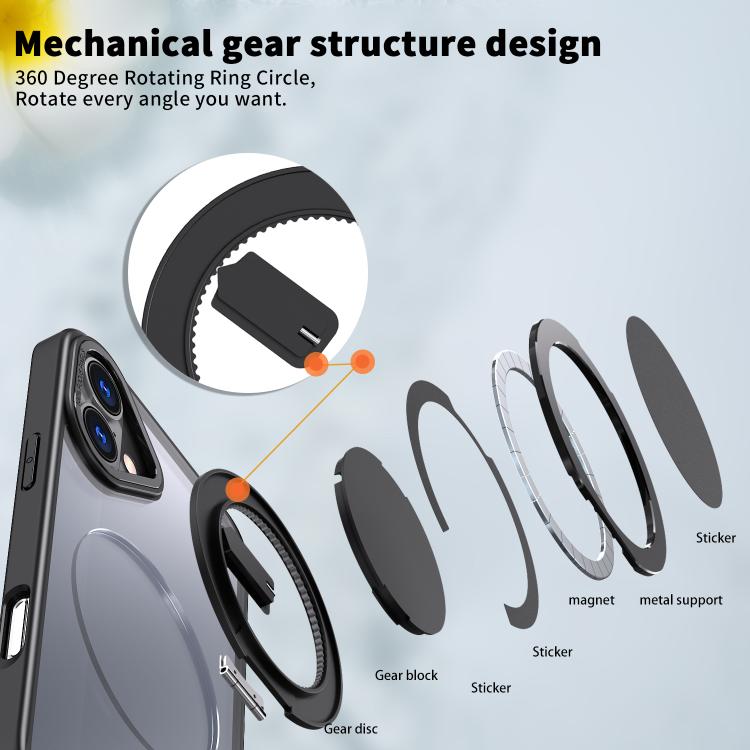 Funda para teléfono Kalebol con soporte magnético MagSafe giratorio de 360 grados, For iPhone 16