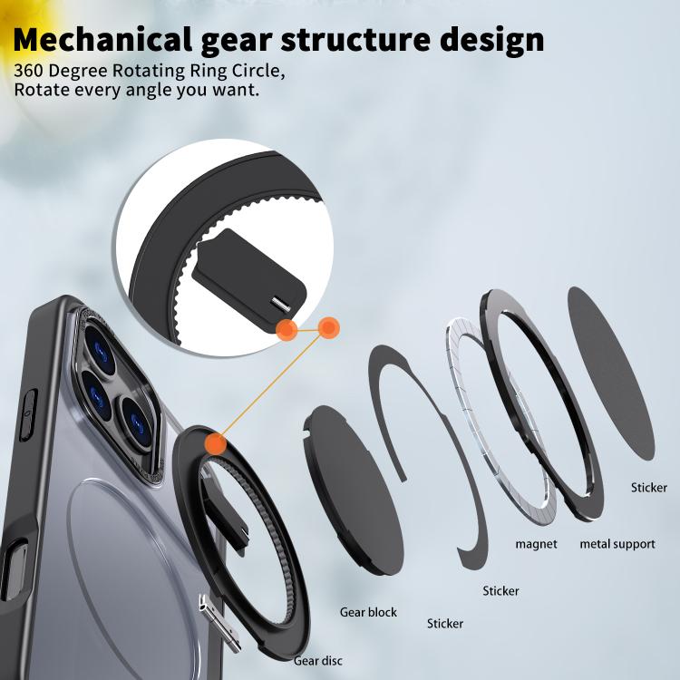 Funda para teléfono Kalebol con soporte magnético MagSafe giratorio de 360 grados, For iPhone 17e / 16e, For iPhone 17 Pro Max, For iPhone 17 Pro, For iPhone 17, For iPhone Air, For iPhone 16 Plus
