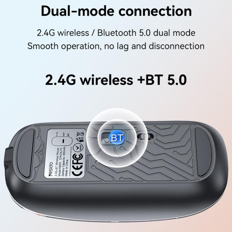Ratón inalámbrico Bluetooth de modo dual Yesido KB29 transparente, KB29 (White), KB29 (Black)