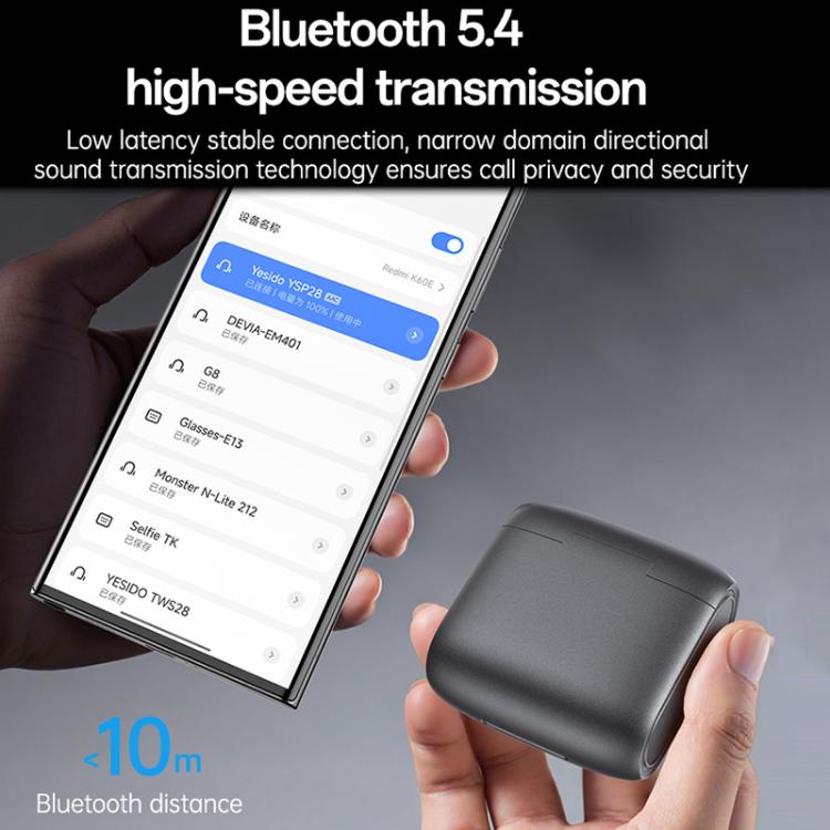 Auriculares Bluetooth abiertos OWS Yesido YSP28 ENC con cancelación de ruido y gancho para la oreja., YSP28