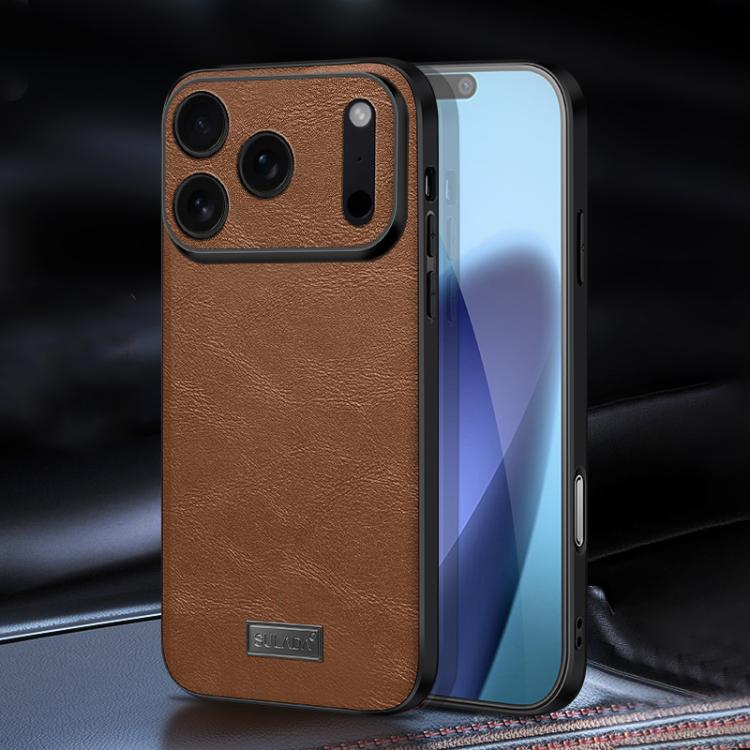 Funda para teléfono SULADA a prueba de golpes, híbrida de TPU y cuero hecha a mano, For iPhone 17 Pro Max, For iPhone 17 Pro, For iPhone 17, For iPhone Air