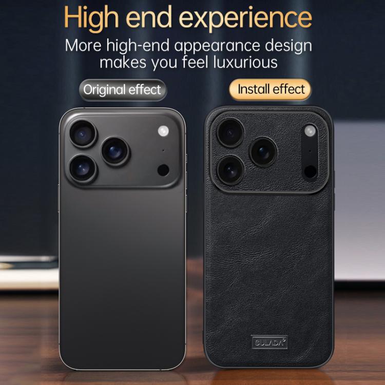Funda para teléfono SULADA a prueba de golpes, híbrida de TPU y cuero hecha a mano, For iPhone 17 Pro Max, For iPhone 17 Pro, For iPhone 17, For iPhone Air