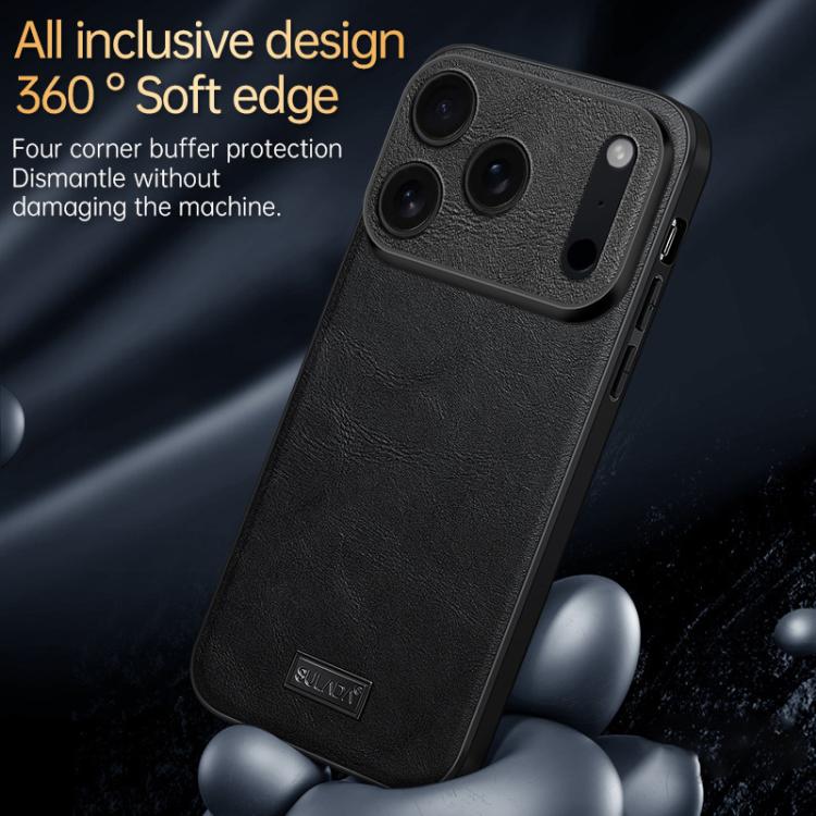 Funda para teléfono SULADA a prueba de golpes, híbrida de TPU y cuero hecha a mano, For iPhone 17 Pro Max, For iPhone 17 Pro, For iPhone 17, For iPhone Air