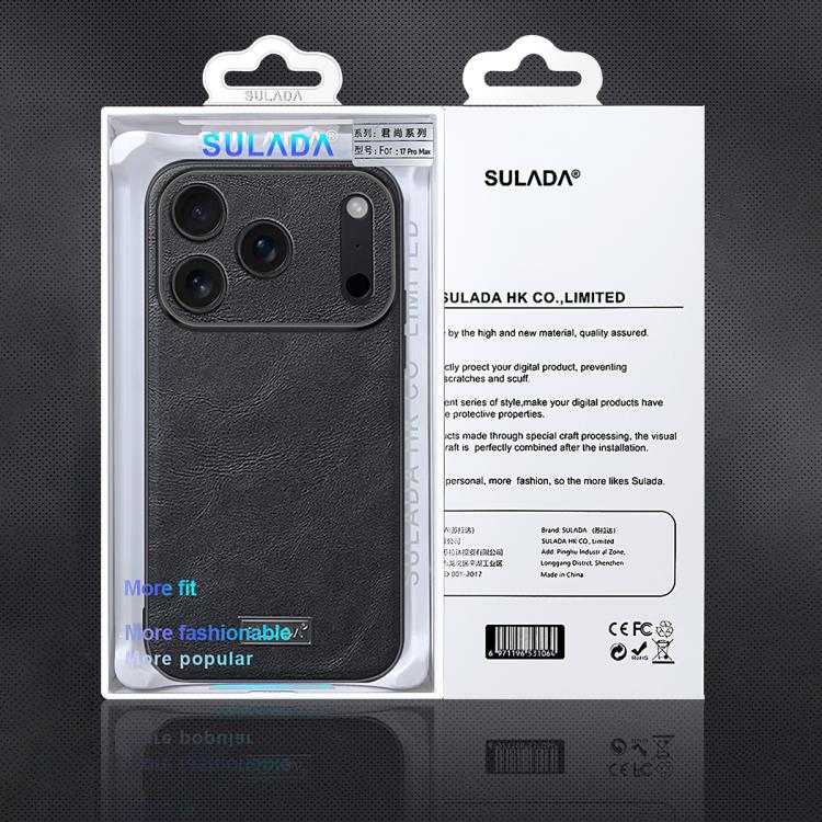 Funda para teléfono SULADA a prueba de golpes, híbrida de TPU y cuero hecha a mano, For iPhone 17 Pro Max, For iPhone 17 Pro, For iPhone 17, For iPhone Air