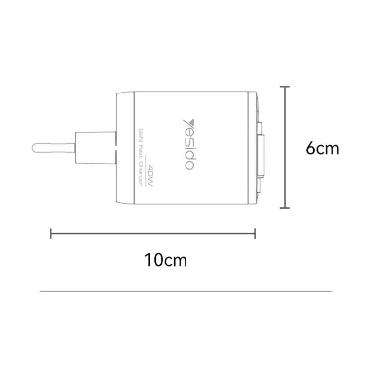 Cargador rápido Yesido YC99 de 40 W con cable telescópico USB tipo C., YC99
