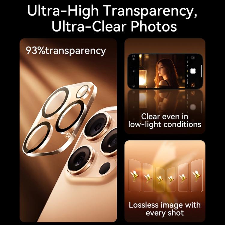 Película protectora para lentes JOYROOM Diamond Mirror Series Edición Gema, For iPhone 17 Pro Max, For iPhone 17 Pro, For iPhone 17, For iPhone Air