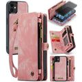 CaseMe-008 Estuche de cuero con tapa horizontal multifuncional desmontable con ranura para tarjeta y soporte y billetera con cremallera y marco de fotos, For iPhone 12 mini, For iPhone 12 / 12 Pro, For iPhone 12 Pro Max
