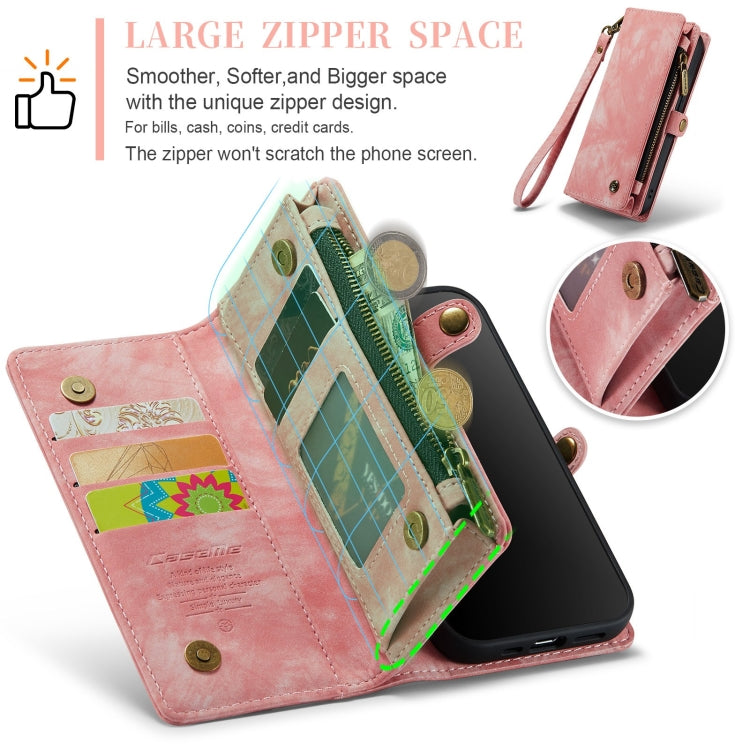 CaseMe-008 Estuche de cuero con tapa horizontal multifuncional desmontable con ranura para tarjeta y soporte y billetera con cremallera y marco de fotos, For iPhone 12 mini, For iPhone 12 / 12 Pro, For iPhone 12 Pro Max