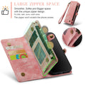 CaseMe-008 Estuche de cuero con tapa horizontal multifuncional desmontable con ranura para tarjeta y soporte y billetera con cremallera y marco de fotos, For iPhone 12 mini, For iPhone 12 / 12 Pro, For iPhone 12 Pro Max