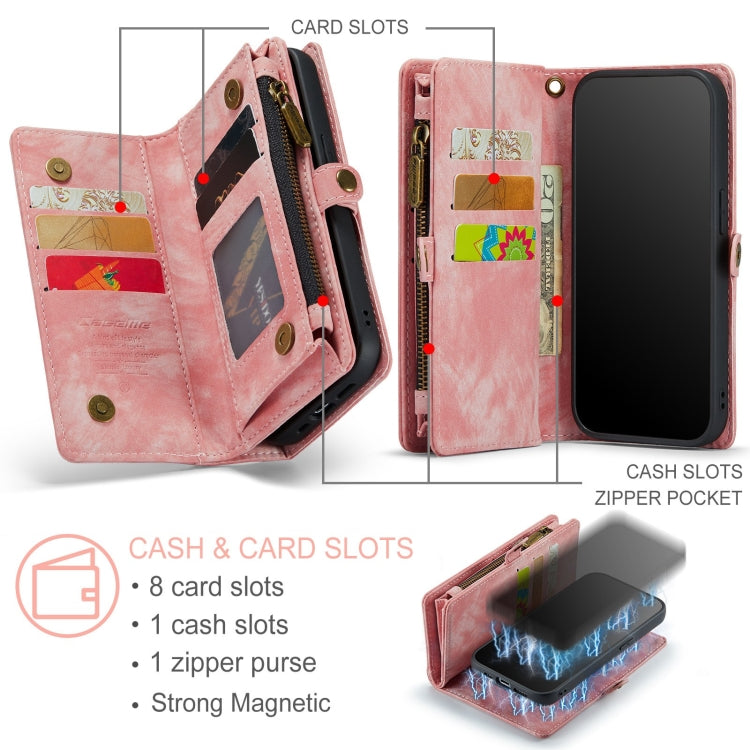 CaseMe-008 Estuche de cuero con tapa horizontal multifuncional desmontable con ranura para tarjeta y soporte y billetera con cremallera y marco de fotos, For iPhone 12 mini, For iPhone 12 / 12 Pro, For iPhone 12 Pro Max
