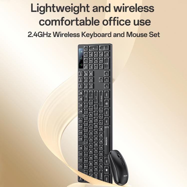 Conjunto de teclado y ratón inalámbricos Yesido KB42 2.4G para empresas, Arabic Version, English Version