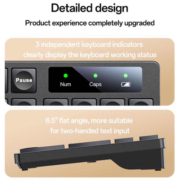 Conjunto de teclado y ratón inalámbricos Yesido KB42 2.4G para empresas, Arabic Version, English Version