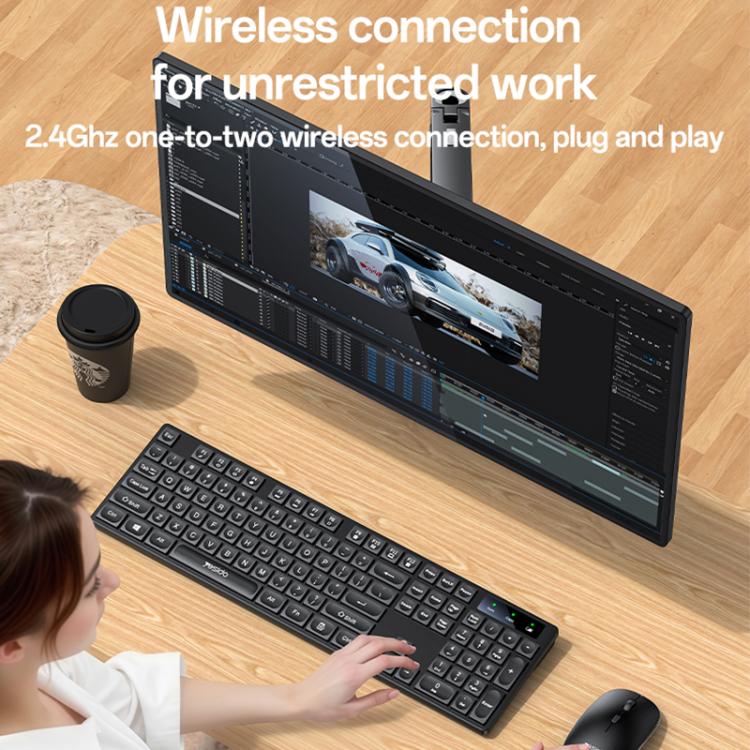 Conjunto de teclado y ratón inalámbricos Yesido KB42 2.4G para empresas, Arabic Version, English Version