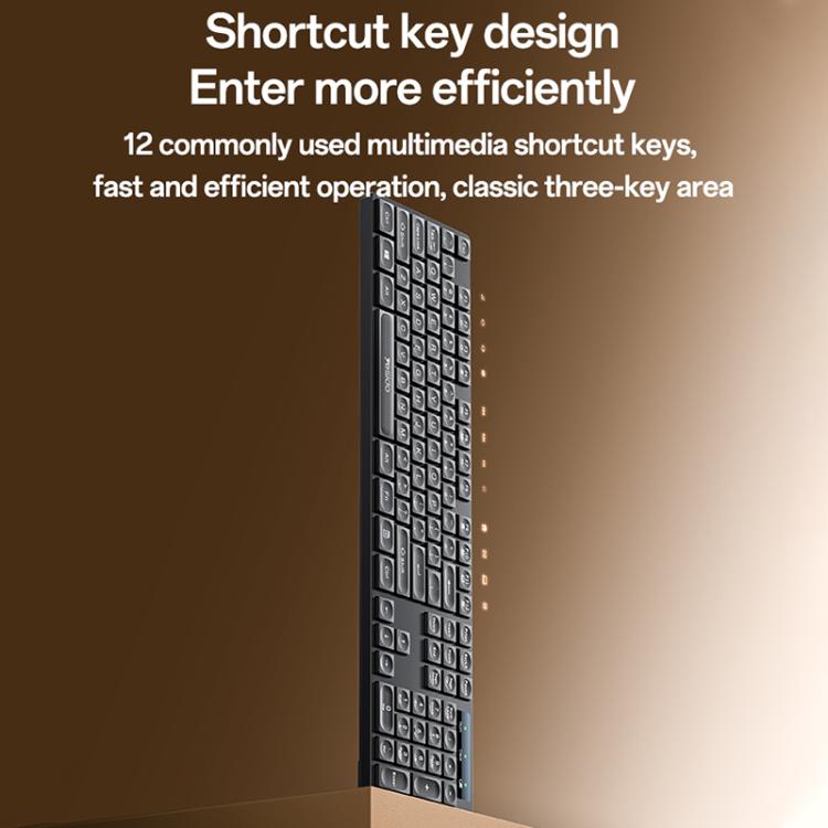 Conjunto de teclado y ratón inalámbricos Yesido KB42 2.4G para empresas, Arabic Version, English Version