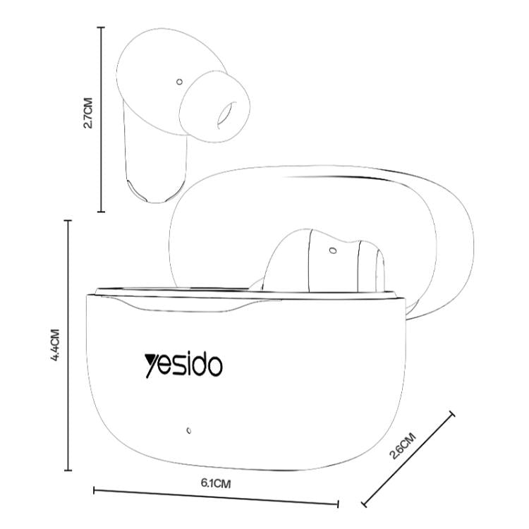 Auriculares intrauditivos Bluetooth TWS Yesido TWS38