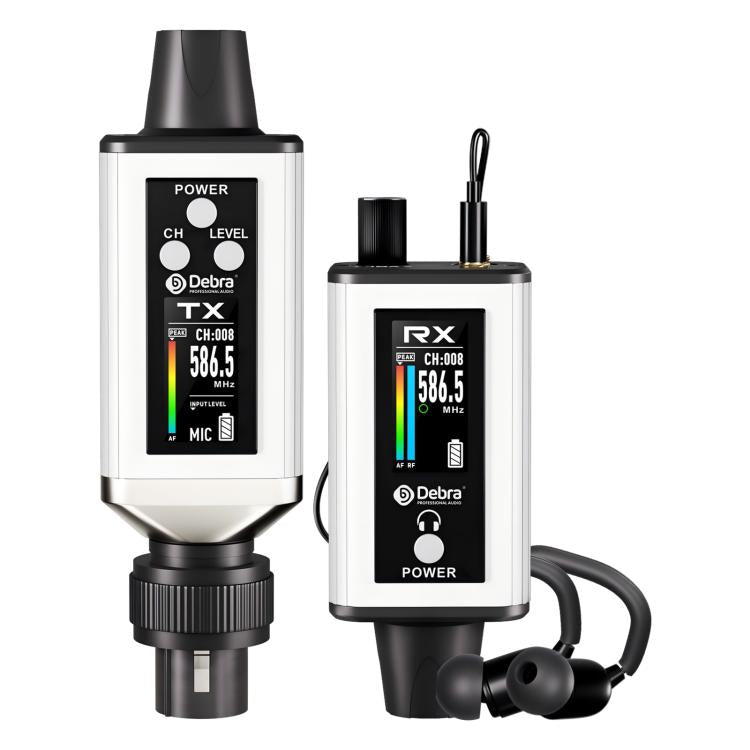 Adaptador XLR DEBRA EMX-1 para sistema de monitor inalámbrico portátil (transmisor y receptor), TX & RX