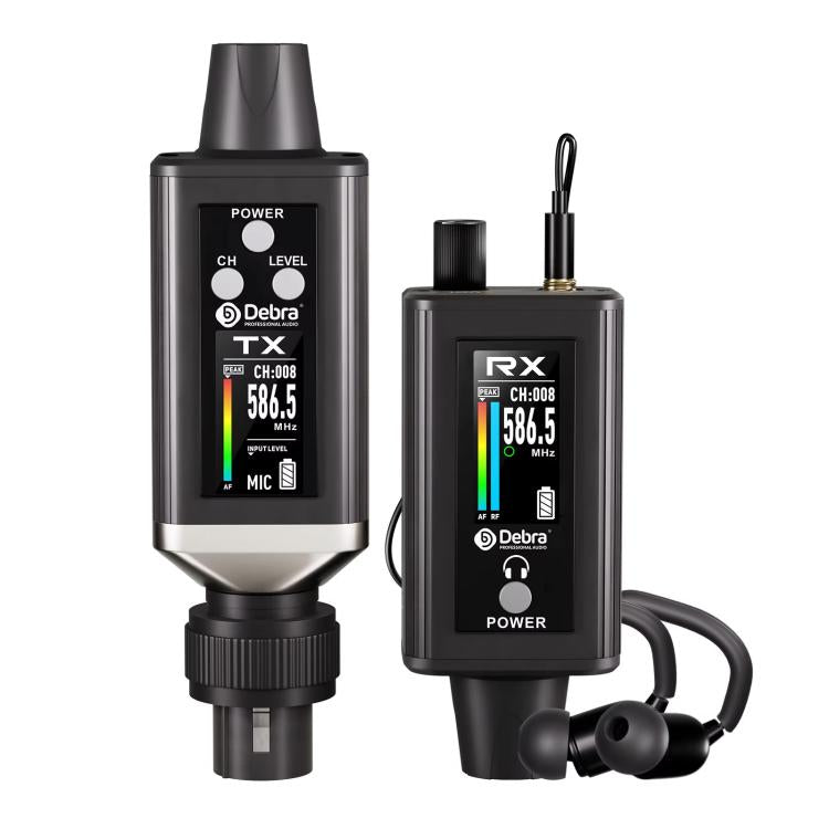 Adaptador XLR DEBRA EMX-1 para sistema de monitor inalámbrico portátil (transmisor y receptor), TX & RX