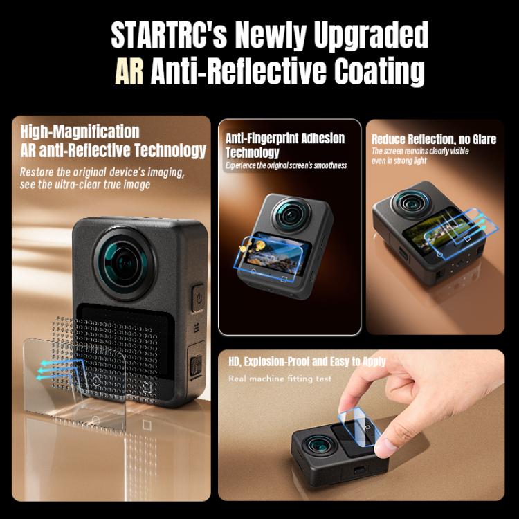 Lámina de vidrio templado antiexplosión STARTRC AR HD, For DJI Osmo 360 1pc