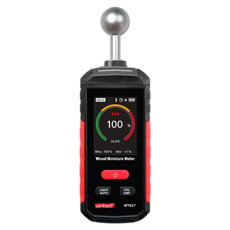 Medidor digital de humedad de madera Wintact WT637 con pantalla a color de 2,4 pulgadas, WT637