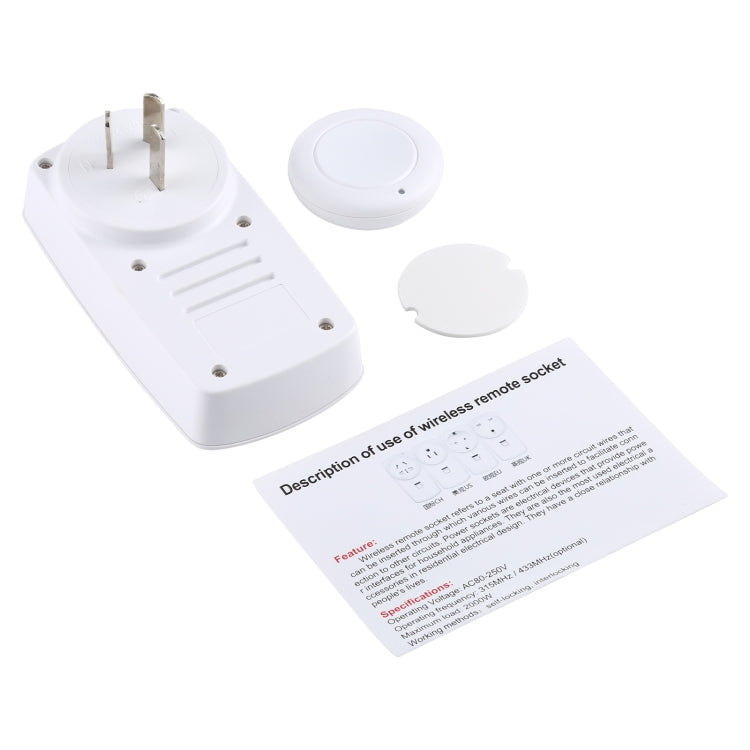 Enchufe de control remoto inalámbrico inteligente AK-DL220 220V con control remoto, AU Plug, EU Plug, UK Plug, US Plug
