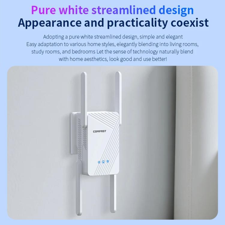 Repetidor inalámbrico Gigabit de doble banda COMFAST CF-WR773BE de 3570 Mbps con extensor de señal WiFi7, EU Plug, US Plug, UK Plug, AU Plug