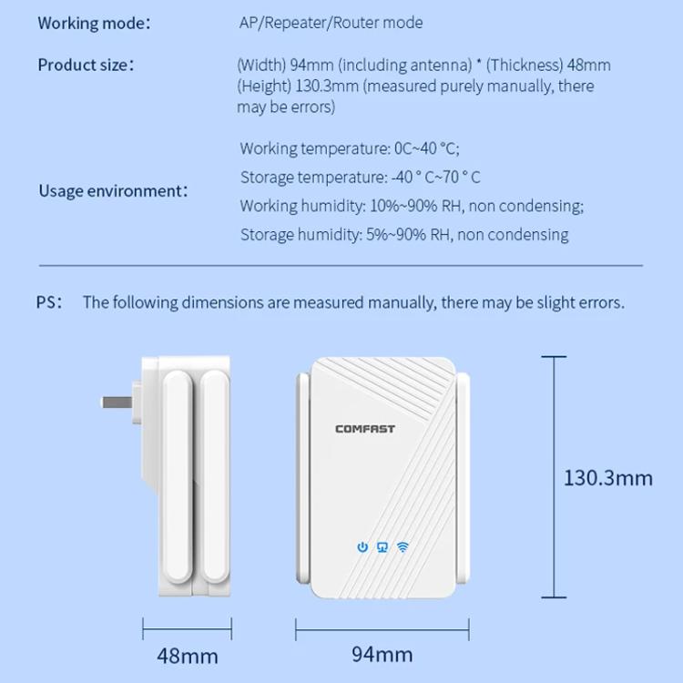 Repetidor inalámbrico Gigabit de doble banda COMFAST CF-WR773BE de 3570 Mbps con extensor de señal WiFi7, EU Plug, US Plug, UK Plug, AU Plug