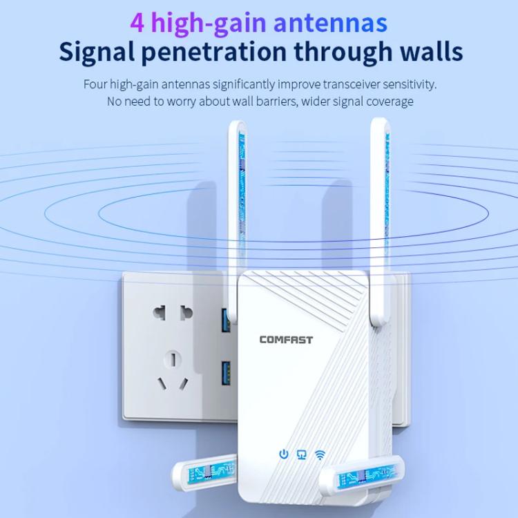 Repetidor inalámbrico Gigabit de doble banda COMFAST CF-WR773BE de 3570 Mbps con extensor de señal WiFi7, EU Plug, US Plug, UK Plug, AU Plug