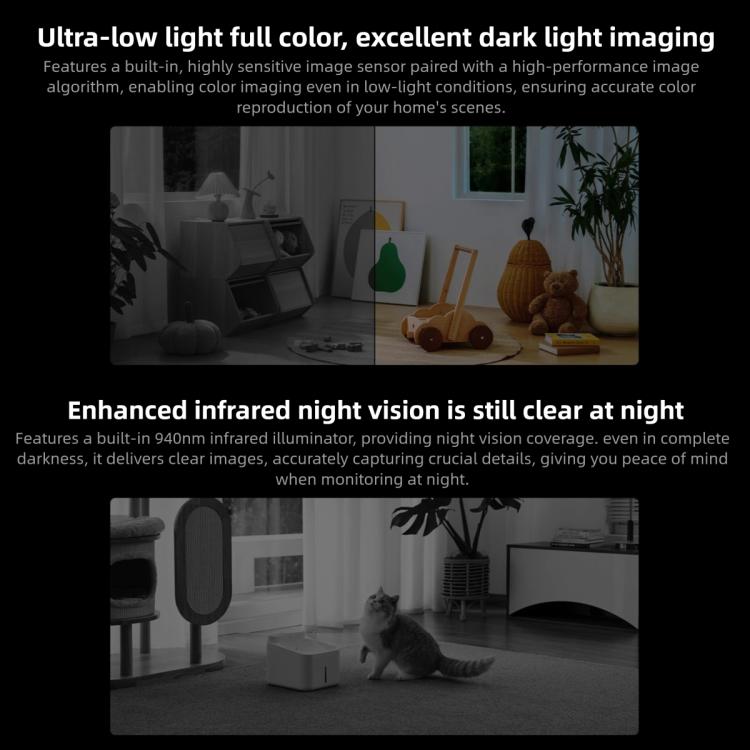Cámara inteligente Xiaomi Mijia original con 4 lentes duales, PTZ, detección por IA de 360 grados, 5MP, WiFi y 6 cámaras de seguridad para el hogar compatibles con la aplicación Mi Home., Xiaomi Mijia Smart Camera 4 Dual Lens