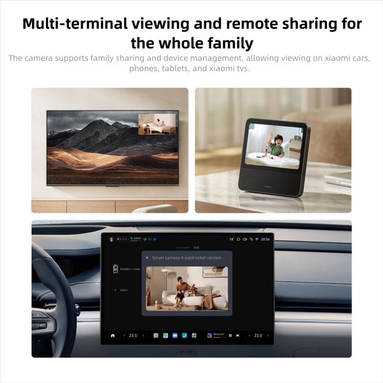 Cámara inteligente Xiaomi Mijia original con 4 lentes duales, PTZ, detección por IA de 360 grados, 5MP, WiFi y 6 cámaras de seguridad para el hogar compatibles con la aplicación Mi Home., Xiaomi Mijia Smart Camera 4 Dual Lens