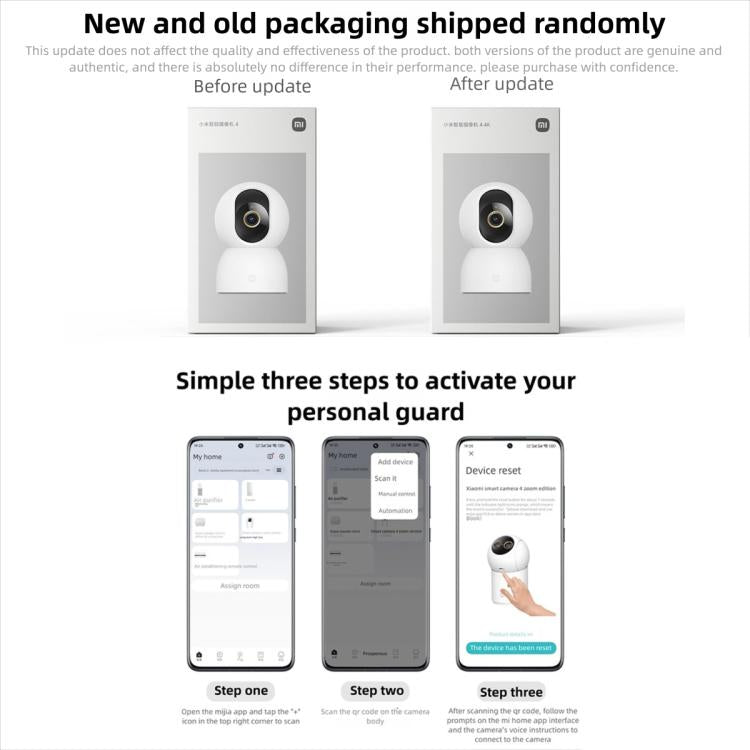 Cámara inteligente Xiaomi original 4 4K Wi-Fi de doble banda 6 8MP HDR Seguimiento por IA Visión nocturna Audio bidireccional Seguridad para el hogar Monitor de bebé Cámara para mascotas, Xiaomi Smart Camera 4 4K