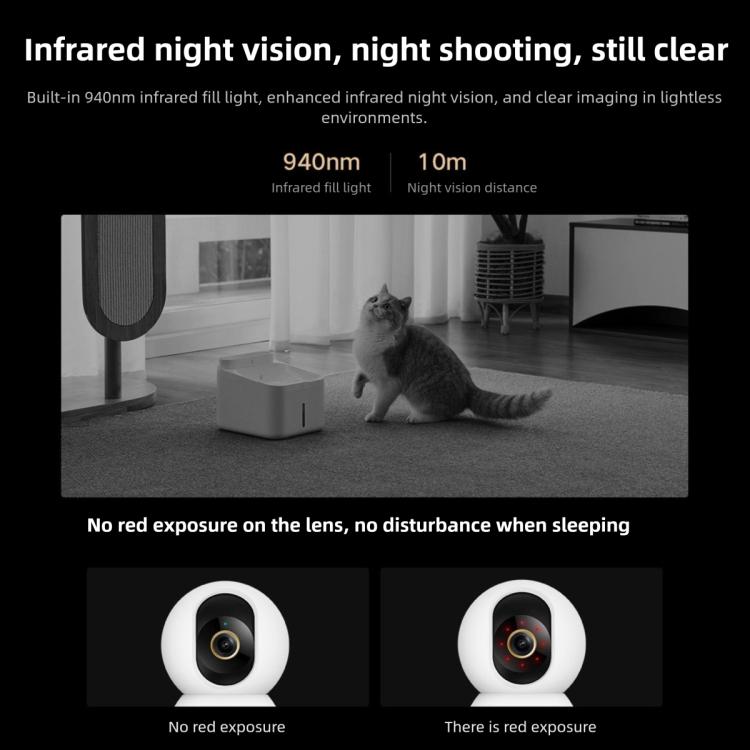 Cámara inteligente Xiaomi original 4 4K Wi-Fi de doble banda 6 8MP HDR Seguimiento por IA Visión nocturna Audio bidireccional Seguridad para el hogar Monitor de bebé Cámara para mascotas, Xiaomi Smart Camera 4 4K