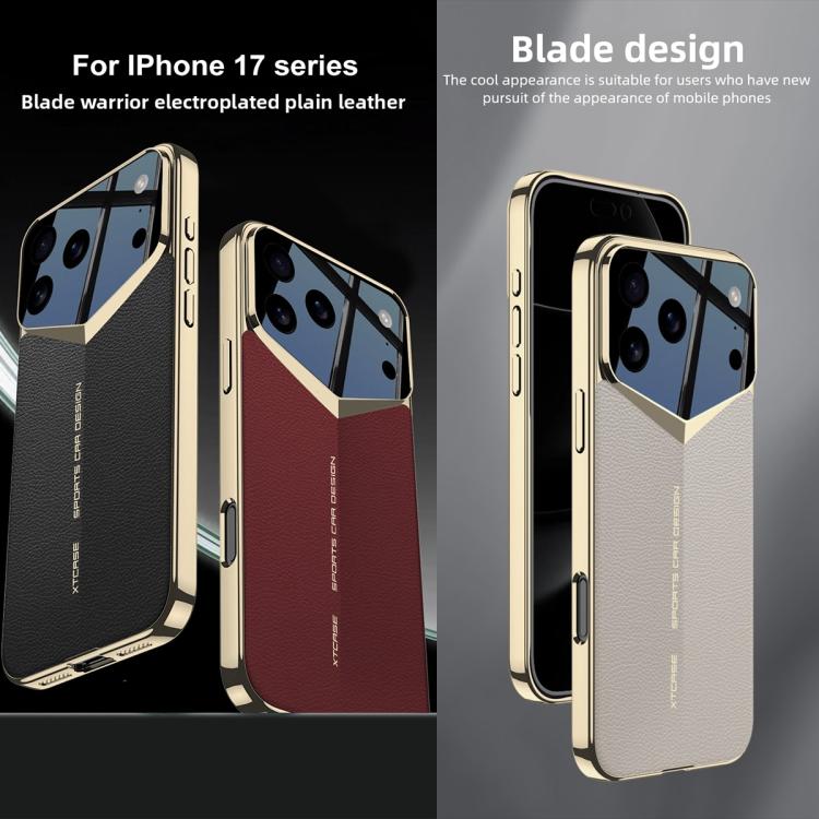 Funda para teléfono de cuero liso GKK Blade Phantom, For iPhone 17 Pro Max, For iPhone 17 Pro