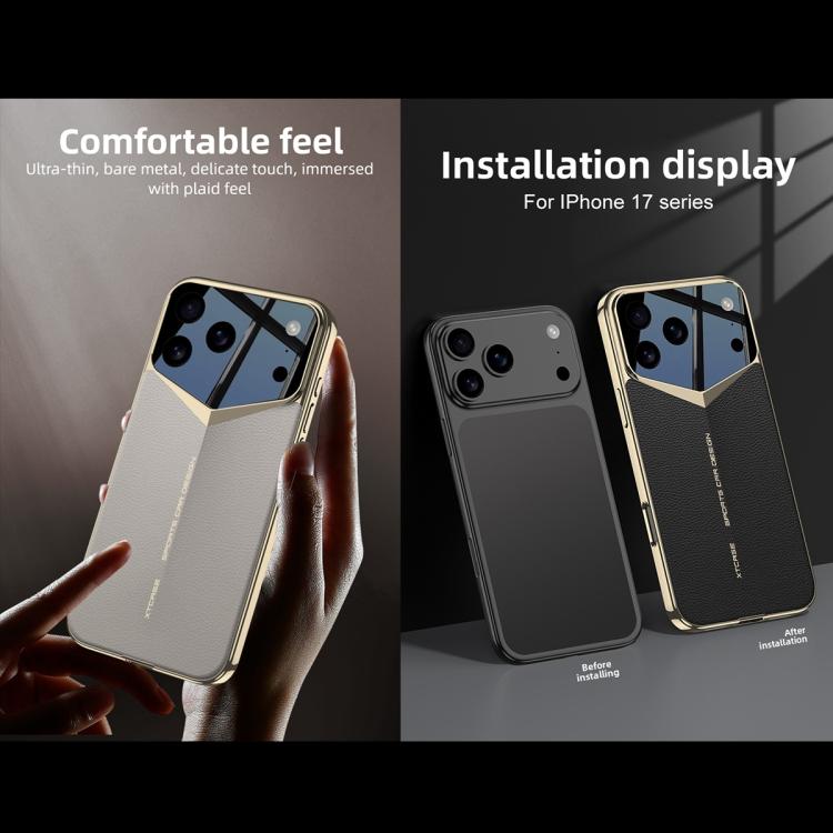 Funda para teléfono de cuero liso GKK Blade Phantom, For iPhone 17 Pro Max, For iPhone 17 Pro
