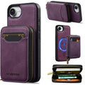 LC.IMEEKE Serie L6 Tarjetero con cremallera Funda magnética para teléfono MagSafe, For iPhone 17e / 16e, For iPhone 17 Pro Max, For iPhone 17 Pro, For iPhone 17, For iPhone Air, For iPhone 16 Pro Max, For iPhone 15 Pro Max, For iPhone 15 Plus